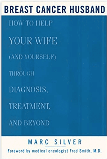 A blue background with the words " your wife and yourself through diagnosis, treatment, and beyond ".